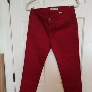 Emperial Red Straight Cut Jeans Size 9